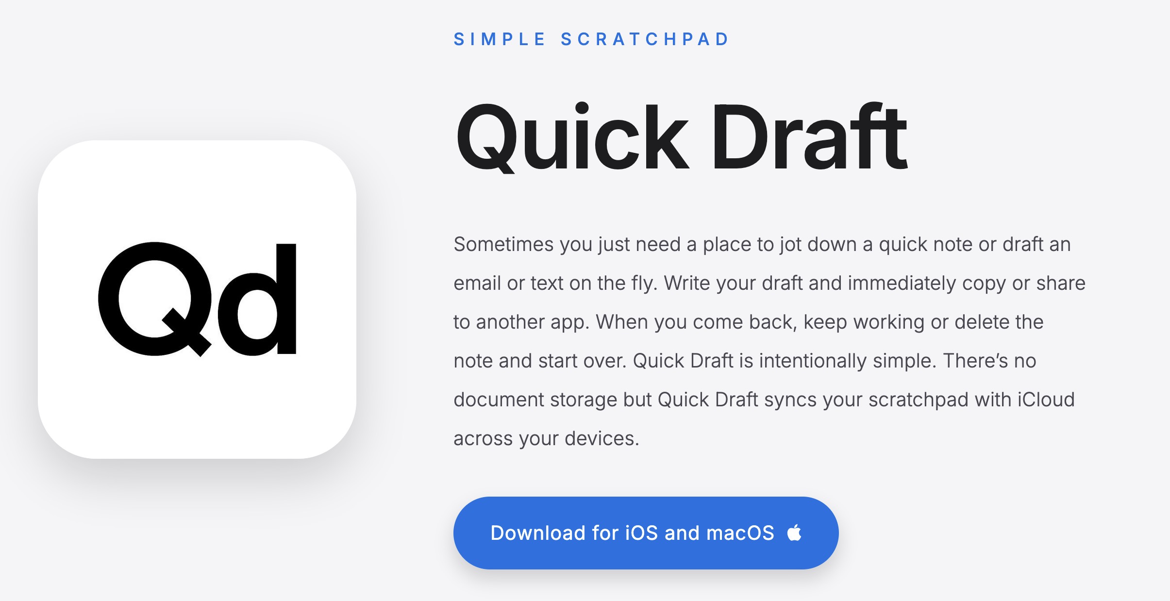 Quick Draft – der Schmierzettel